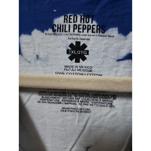 Red Hot Chili Peppers Distressed Logo Mens T Shirt Rock Classic Tee New 2XL CR10 - Picture 3 of 4